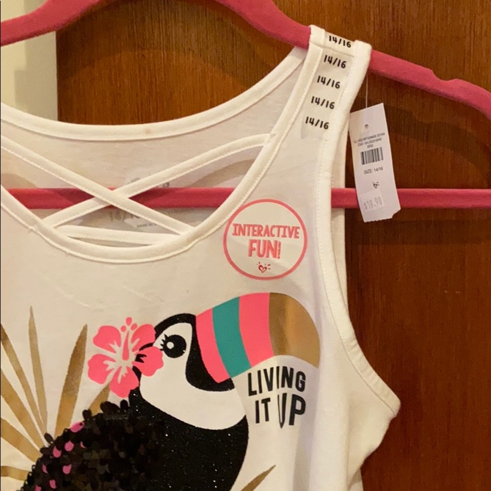 Justice size 14/16 girls shirt NWT - Picture 2 of 3